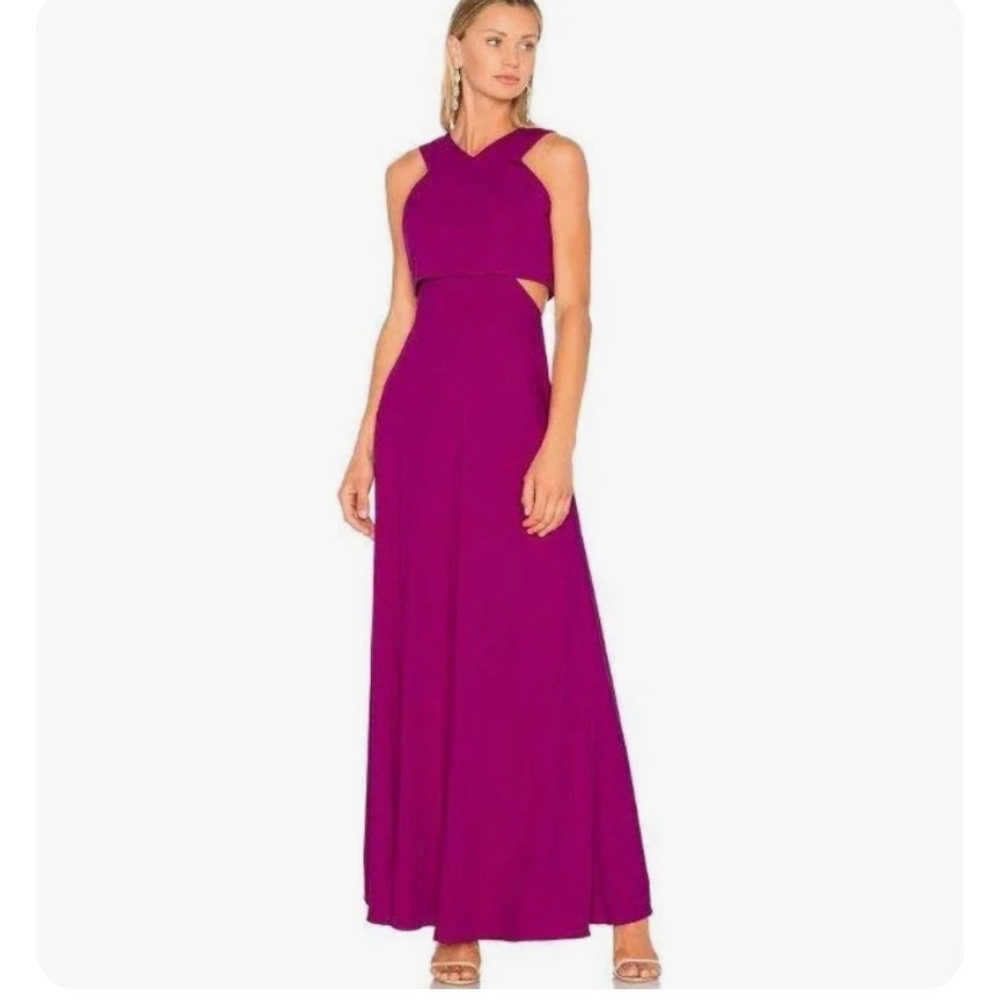 Jill Jill Stuart Dress | violet fuchsia cutout sleeveless maxi formal dress